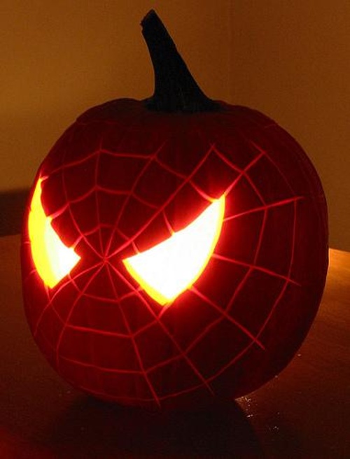 spiderman-pumpkin-face